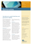 Banknotes Variations to credit facilities and guarantor liability LAWYERS TO THE FINANCE