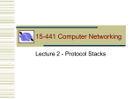 15-441 Computer Networking Lecture 2 - Protocol Stacks