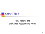 CHAPTER 6 Risk, Return, and the Capital Asset Pricing Model 1