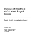 Outbreak of Hepatitis C at Outpatient Surgical Centers