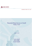 Required Reserves as a Credit Policy Tool