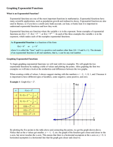 Graphing Exponential Functions