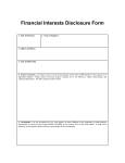 Financial Interests Disclosure Form