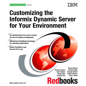 Customizing the Informix Dynamic Server for Your Environment Front cover