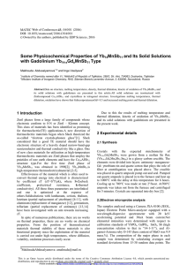 Some Physicochemical Properties of Yb MnSb and Its Solid Solutions with Gadolinium Yb