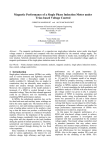 Magnetic Performance of a Single Phase Induction Motor under