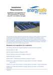 ESV Installation requirements Solar PV Grid connect
