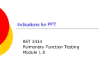 Indications for PFT
