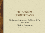 potassium homeostasis
