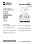 Low Distortion Differential RF/IF Amplifier AD8351 Data Sheet