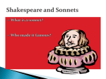 Shakespeare and Sonnets