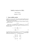 Lecture 2: Stability analysis for ODEs