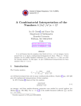 A Combinatorial Interpretation of the Numbers 6 (2n)!/n!(n + 2)!