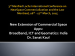 New Extension of Commercial Space Apps: Broadband, ICT and Geomatics: India