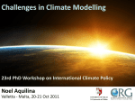 Challenges in Climate Modelling  Noel Aquilina