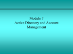 Module 7 Active Directory and Account Management