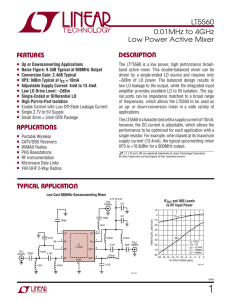 LT5560 - 0.01MHz to 4GHz Low Power Active