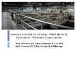 Lessons Learned by a Design Build General Contract