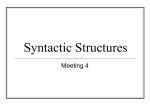Meeting 4 Structure of modification