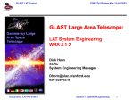 GLAST Large Area Telescope: LAT System Engineering WBS 4.1.2 Dick Horn