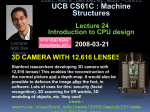 UCB CS61C : Machine Structures Lecture 24 Introduction to CPU design