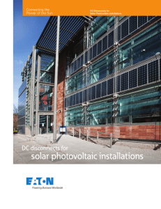 solar photovoltaic installations