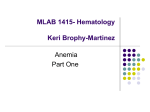 MLAB 1315- Hematology Fall 2007 Keri Brophy