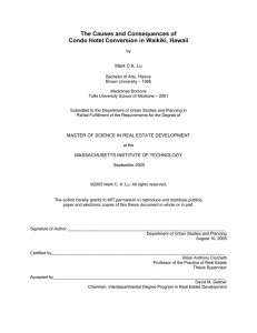 The Causes and Consequences of Condo Hotel Conversion in Waikiki, Hawaii