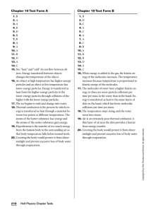 Chapter 10 Test Form A Chapter 10 Test Form B