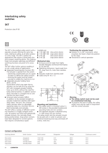 Interlocking safety switches SKT