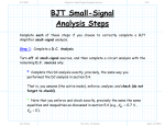 BJT Small-Signal Analysis Steps