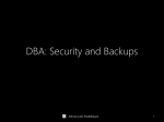 Security and Backups