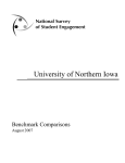 University of Northern Iowa Benchmark Comparisons  August 2007 