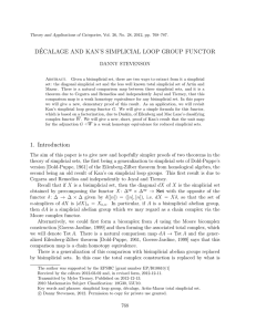 D´ ECALAGE AND KAN’S SIMPLICIAL LOOP GROUP FUNCTOR DANNY STEVENSON