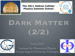 Laura Covi Institute for Theoretical Physics Georg-August