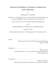 Numerical Modeling of Methane Venting from Lake Sediments Benjamin P. Scandella