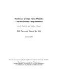 Nonlinear Device Noise Models: Thermodynamic Requirements RLE Technical Report No. 616