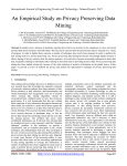 An Empirical Study on Privacy Preserving Data Mining