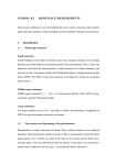 FYSP104 / K2 RESISTANCE MEASUREMENTS 1 Introduction