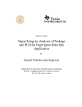 Signal Integrity Analysis of Package and PCB for High Speed Data