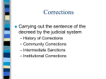 Sentencing History of Corrections