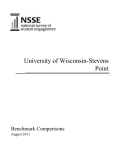 University of Wisconsin-Stevens Point Benchmark Comparisons August 2011