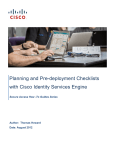 Planning and Pre-deployment Checklists with Cisco Identity Services Engine
