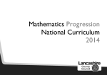 Mathematics Progression National Curriculum 2014