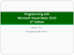 Programming with Microsoft Visual Basic 2008