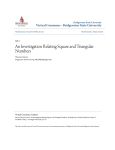 An Investigation Relating Square and Triangular Numbers