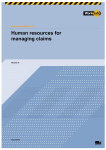 Human resources for managing claims