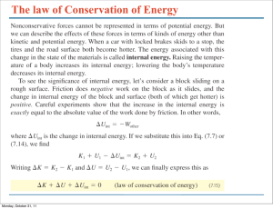 The law of Conservation of Energy