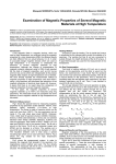 Examination of Magnetic Properties of Several Magnetic Materials at