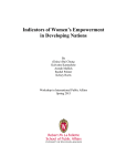 Indicators of Women’s Empowerment in Developing Nations
